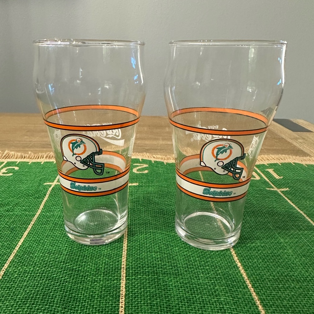 Miami Dolphins Coca-Cola Pint Glass Set